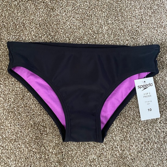 Speedo Other - Speedo Kids Speedo Bottom. Size 10. NWT. Black and Pink. #0175
